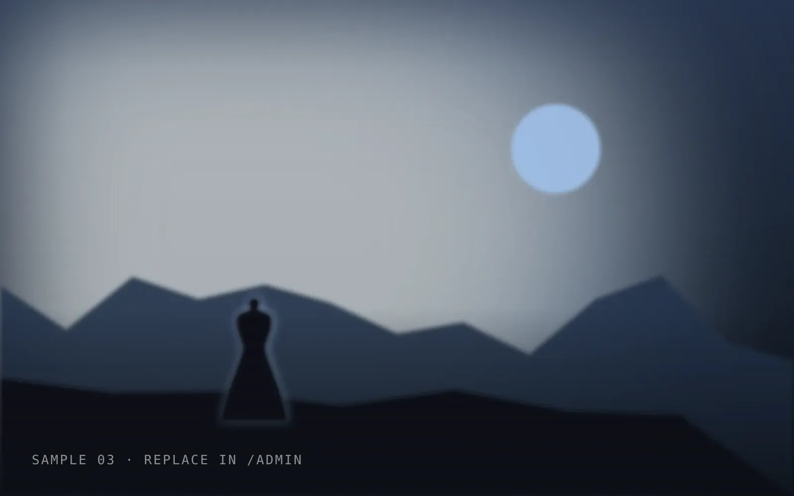 Sample placeholder: the long road