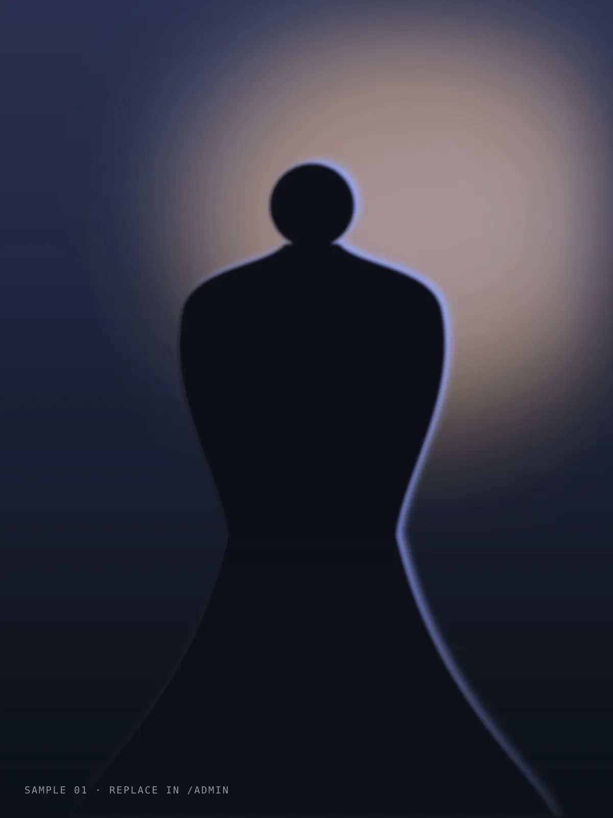 Sample placeholder: knight at dusk